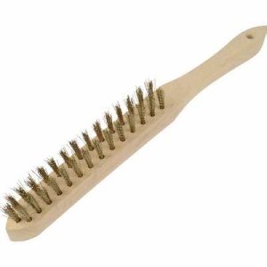 Drótkefe fa nyéllel  2 soros