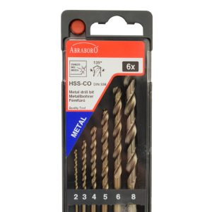 HSS-CO Készlet 6db 2/3/4/5/6/8 MM - ABRABORO - B0003042 - Szerszám >> Elektromos