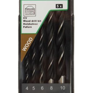 Rövid Fafúró Készlet 5db 4/5/6/8/10 MM - ABRABORO - B0005179 - Szerszám >> Elektromos