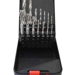 Menetfúró készlet DIN 371C 14DB M3-M12 HSS-G - ABRABORO - B0004332 - Szerszám >> Elektromos