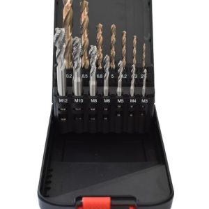 Menetfúró készlet DIN 371C 14DB M3-M12 HSS-CO - ABRABORO - B0004333 - Szerszám >> Elektromos