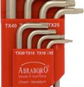 Torx L Kulcs Készlet 8db TX 9/10/15/20/25/27/30/40 - ABRABORO - B0003606 - Szerszám >> Kézi szerszám >>Kézi szerszámok