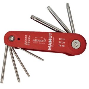 Torx Kulcs Készlet 8db TX 9/10/15/20/25/27/30/40 - ABRABORO - B0003607 - Szerszám >> Kézi szerszám >>Kézi szerszámok