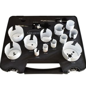 HM Lyukfűrész Készlet 14db 19-76 MM/Adapter/HEX KEY - ABRABORO - B0004511 - Szerszám >>Elektromos