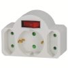 2x Euro + 1x Schuko csatlakozóaljzat-Adapter kapcsolóval - BRENNENSTUHL - B0006713 - Szerszám >> Elektro -villanyszerelés >> Hosszabbítók