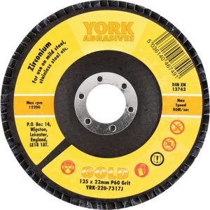 125x22mm Cirkónium Lamellás Csiszolótárcsa Üvegszálas Tányéron P60 - CROMWELL - B0007403 - Szerszám >> Elektromos
