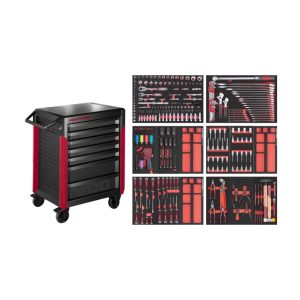 PRO LINE mobil szerszámos szekrény PT800 7 fiókos 279 db.