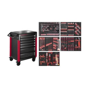 PRO LINE mobil szerszámos szekrény PT800 7 fiókos 283 db.