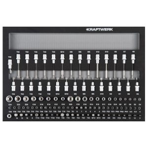 1/4"+ 3/8" +1/2" Dugókulcs készlet fiók 107 db.