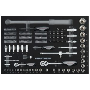 Csavarkulcsos fiók 1/4 & 1/2" dugókulcs készlet szerszámos kocsihoz 164 db.