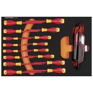 VDE csavarhúzó készlet/ Phillips/ Pozidriv fiókbetétben - 16 db.