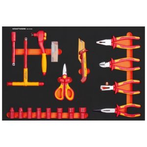 VDE szerszámkészlet 3/8" fiókbetétben - 18 db.