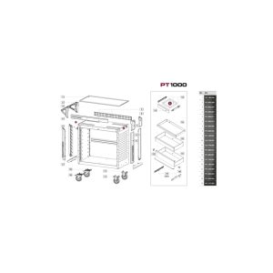 Fiók - 225 mm - PT 1000-hez - KRAFTWERK - B0009052 - Szerszám >> Műhelyberendezés >> Műhelykocsi kiegészítők