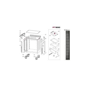 Fiók PT 800 - 225 mm - KRAFTWERK - B0009120 - Szerszám >> Műhelyberendezés >> Műhelykocsi kiegészítők