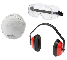 3 részes munkavédelem alapkészlet - GEBOL - C0000485 - Munkavédelem>>Védőeszközök>>Szem és arcvédelem