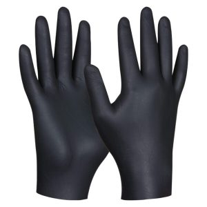 Egyszerhasználatos védőkesztyű "Black Nitril" púder nélkül Méret: XL
